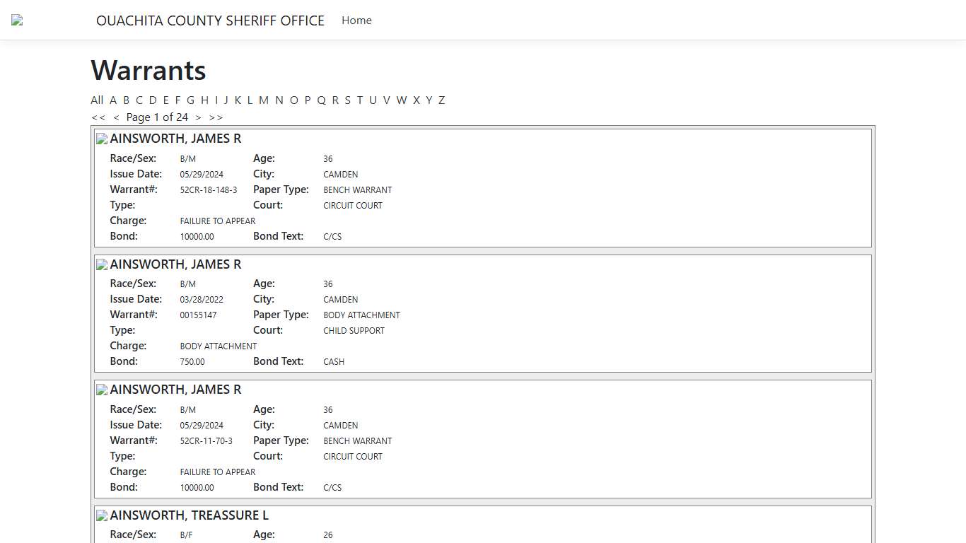 Warrants - ISOMS Portal