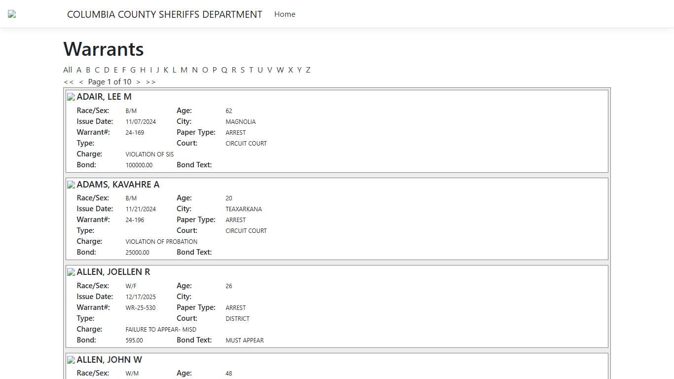 Warrants - ISOMS Portal